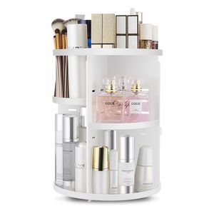 360 Rotating Makeup Organizer,diy Adjustable Spinning Holder,foldable Cosmetic😄